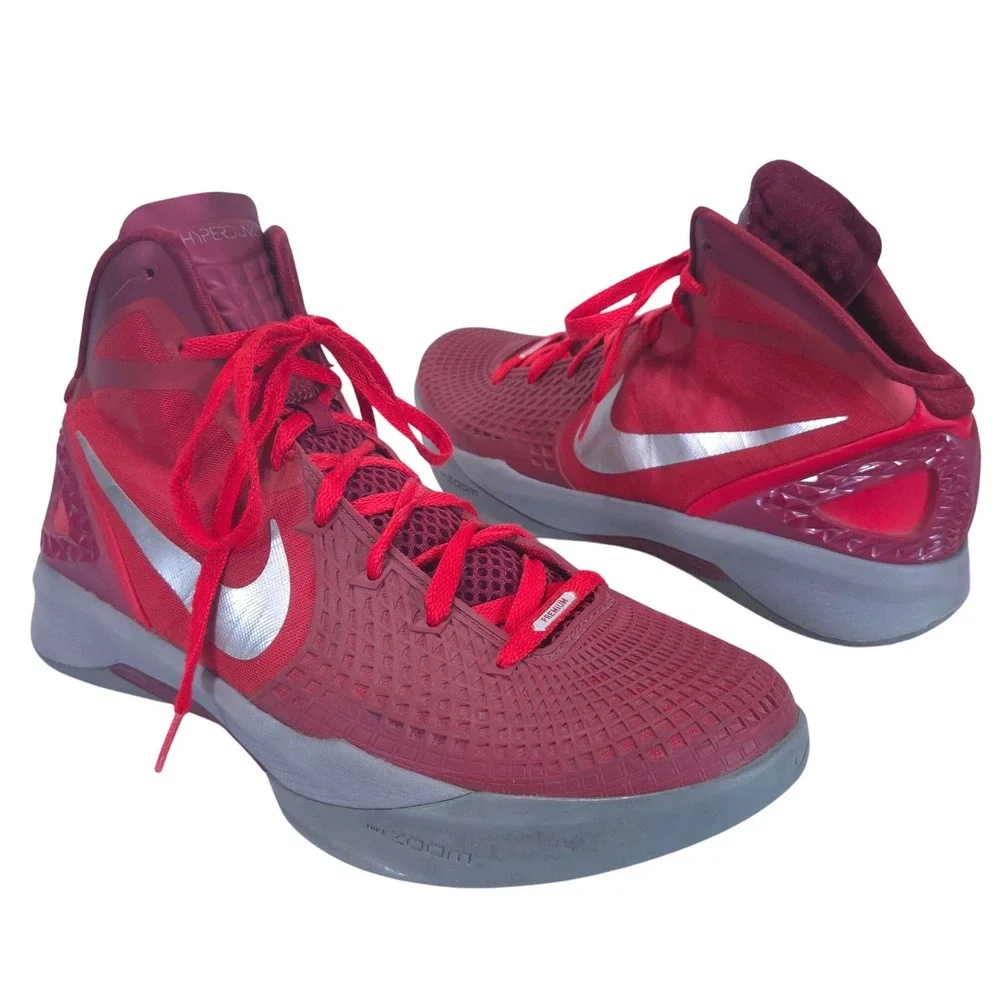 Nike Zoom Hyperdunk 2011 Supreme Mens 12 Red High Top Basketball Shoes Flywire
